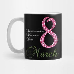 International Women's Day Pansy Flower March 8th 2023 Mug